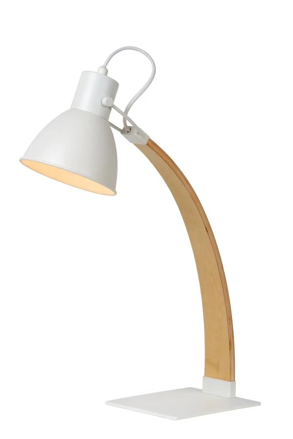 Lucide CURF - Bureaulamp - 1xE27 - Wit - uitgezet